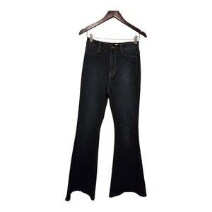 Vibrant Miu USA Flare Bell Bottom Jeans Women's Sz 9 28 Dark Wash EUC Hi Rise